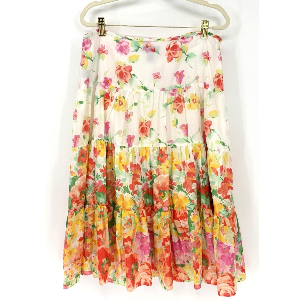 Chaps Pastel Floral Skirt 10 Feminine Romantic Cottagecore Coquette Soft Girl